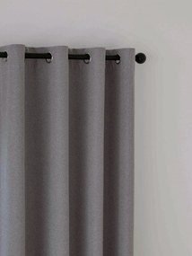 Blackout závesy Ricardo sivohnedé - 140 x 250 cm (2ks) - krúžky