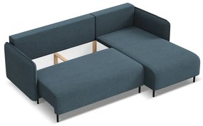 Modrá rozkladacia/s úložným priestorom rohová pohovka (pravý roh) Luana – Makamii