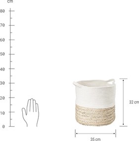 COTTON BRAID Úložný kôš z morskej trávy L
