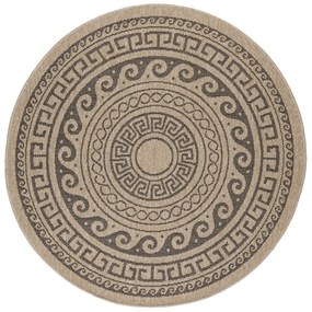 Čierno-béžový okrúhly vonkajší koberec ø 120 cm Comilla – Ayyildiz Carpets