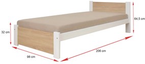 MD Jednolôžková posteľ Klára 90x200