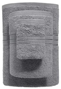 Bavlnený uterák Rondo 30x50 cm sivý