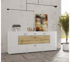 Komoda Cobie Typ 26 (lesk  biely + dub wotan). Vlastná spoľahlivá doprava až k Vám domov. 1108335