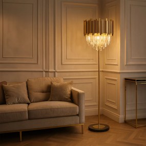 Toolight Toolight, voľne stojace svietidlo 3xE14, APP1717-3F, zlatá, OSW-04339