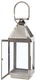 Oceľový strieborný lampáš 40 cm BALI Beliani