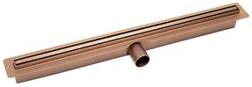Laveo Slim, lineárny odtok s mriežkou 70 cm, ružové zlato, LAV-COS_870D