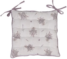 Bavlnený podsedák s výplňou Lavander Garden - 40*40*4 cm