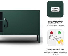 RTV skrinka XL ROSARIA 1700 x 400 x 500, fľaškovozelená