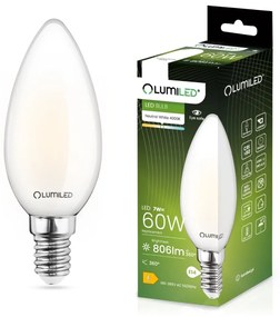 LED žiarovka E14 B35 7W = 60W 806lm 4000K Neutrálne 360° vlákno LUMILED