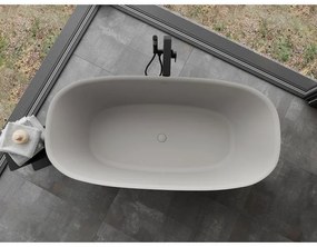 Mexen Como, voľne stojaca vaňa z konglomerátu 170 x 82 cm, betónová matná, 57311708261