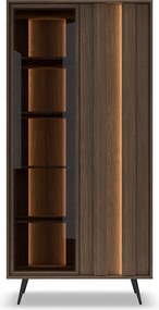 Vysoká vitrína Flaro 93 cm s osvetlením - dub dunin
