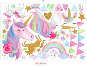 Samolepka na stenu "Jednorožci 2" 85x95cm