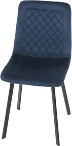 Jedálenská stolička zamatová, modrá DCL-973 BLUE4