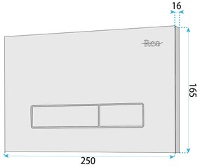 Rea Rea, Ovládacie tlačidlo k podomietkovým systémom WC HD K011A-Q Chrome, REA-E9561