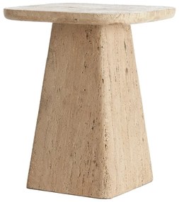 Odkladací stolík s doskou z kameňa 40x40 cm Kepami – Light &amp; Living