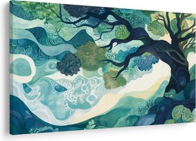 Obraz – Zelená koruna stromu života (90x60 cm)