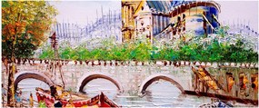 Obraz - Olejomaľba mesta (120x50 cm)