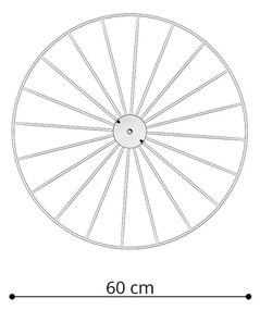 Závesné svietidlo Sirkel, 1x čierne drôtené tienidlo, (fi 60 cm)