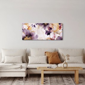 Obraz - Akvarelové kvety (120x50 cm)