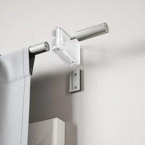 Oceľová roztiahnuteľná garniža v matne striebornej farbe 107 - 305 cm Flute – Umbra