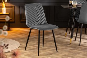 Dizajnová stolička Amazon zamatovo šedá