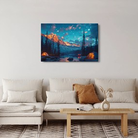 Obraz - Kempovanie v horách (90x60 cm)