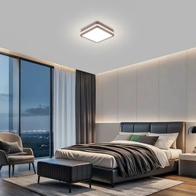 Brilagi-LED Vonkajšie svietidlo so senzorom BENE LED/18W/230V 21,5x21,5 cm hnedá IP54