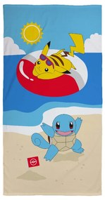 DETSKÝ BAVLNENÝ UTERÁK POKEMON 70X140 CM VZOROVANÁ