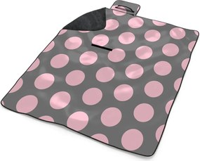 Sablio Plážová deka Veľké ružové bodky: 200x140 cm