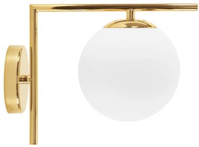Toolight Toolight, sklenená guľatá nástenná lampa APP674-1W, zlatá, OSW-05638