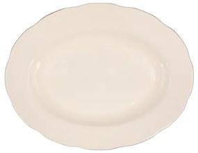 Jedálna súprava 54 ks biela/medená/kostný porcelán