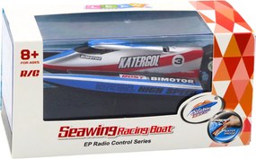 LEAN Toys RC motorový čln na diaľkové ovládanie modrý/strieborný 14cm