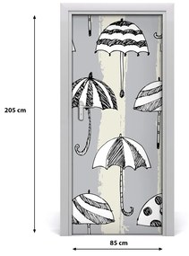 Samolepiace fototapety na dvere dáždniky 85x205 cm