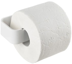 Biely nástenný kovový držiak na toaletný papier Ume – Zone