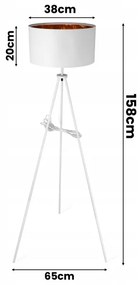 Stojacia lampa 1xE27/40W/230V biela