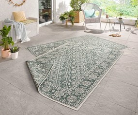 NORTHRUGS - Hanse Home koberce Kusový koberec Twin-Wendeteppiche 103115 grün creme – na von aj na doma - 160x230 cm