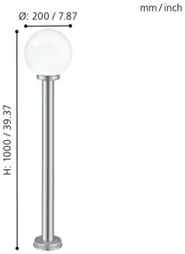 EGLO 30207 - Vonkajšia lampa NISIA 1xE27/60W