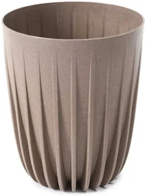 PLASTOVÝ KVETINÁČ STRIPPED ECO 23X19CM BÉŽOVÁ