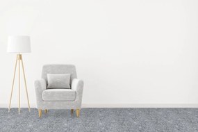 Vebe AKCIA: 40x240 cm Metrážny koberec Santana 14 sivá s podkladom resine, záťažový - Bez obšitia cm