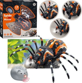 LEAN Toys Diaľkovo ovládaný pavúk Tarantula, infračervený, čierny R/C