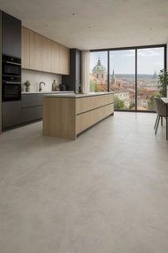 Beaulieu International Group, PVC podlaha - lino Domo 2161, na mieru, šíře 2m, šedá, bez podkladu, kuchyňa