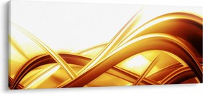 Obraz - Žltá abstrakcia (120x50 cm)