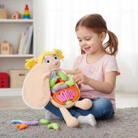 KIK Montessori anatomická bábika dievča – model ľudského tela s orgánmi