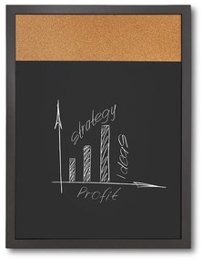 Combi Board blackboard / korok 45 × 60 cm, čierna