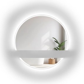 Kúpeľňové zrkadlo Wiro Led II v Dvoch Častiach s pieskovaním Fi 180