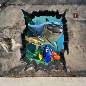 Veselá Stena Samolepka na stenu na stenu Hľadá sa Nemo a Dory