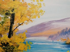 Obraz olejomaľba horského jazera Varianta: 100x50