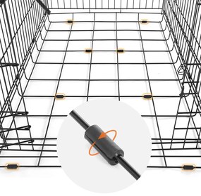 FEANDREA Klietka pre psa FEANDREA, prepravka pre psa s 2 dvierkami, 122 x 74,5 x 80,5 cm, čierna PPD48BK