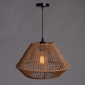 Závesné svietidlo v prírodnej farbe s tienidlom z papierového výpletu ø 33 cm – Casa Selección