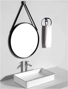 Tutumi Tutumi, okrúhle zrkadlo na pásiku 60 cm CFZL-MR060, čierna, HOM-09000